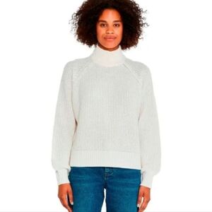 New Noisy May Timmy High Neck Cream Sweater